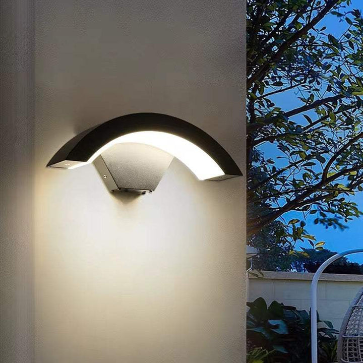 Modern Arc Outdoor Wall Light