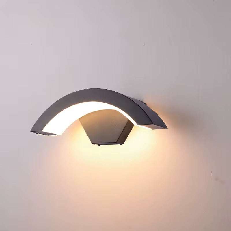 Modern Arc Outdoor Wall Light
