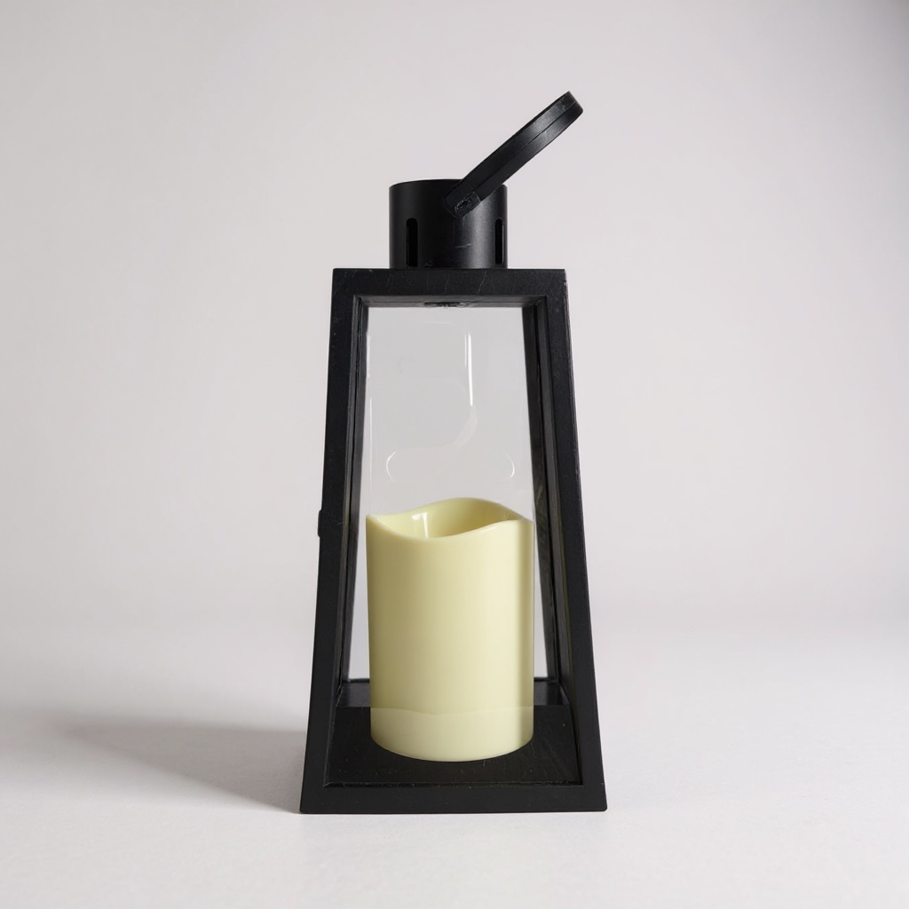 LED Minimal Black Lantern