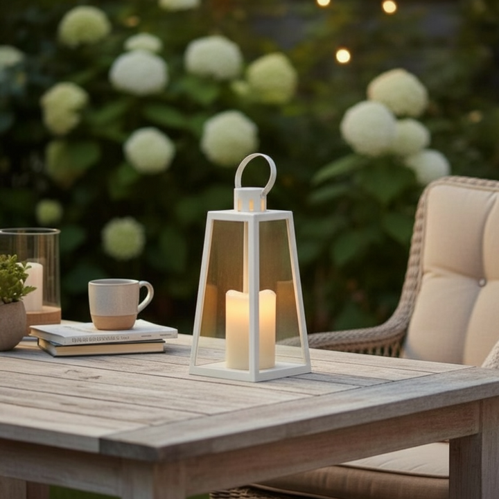 LED White Outdoor Lantern