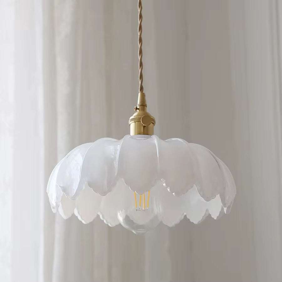 Vintage Glass Petal Pendant