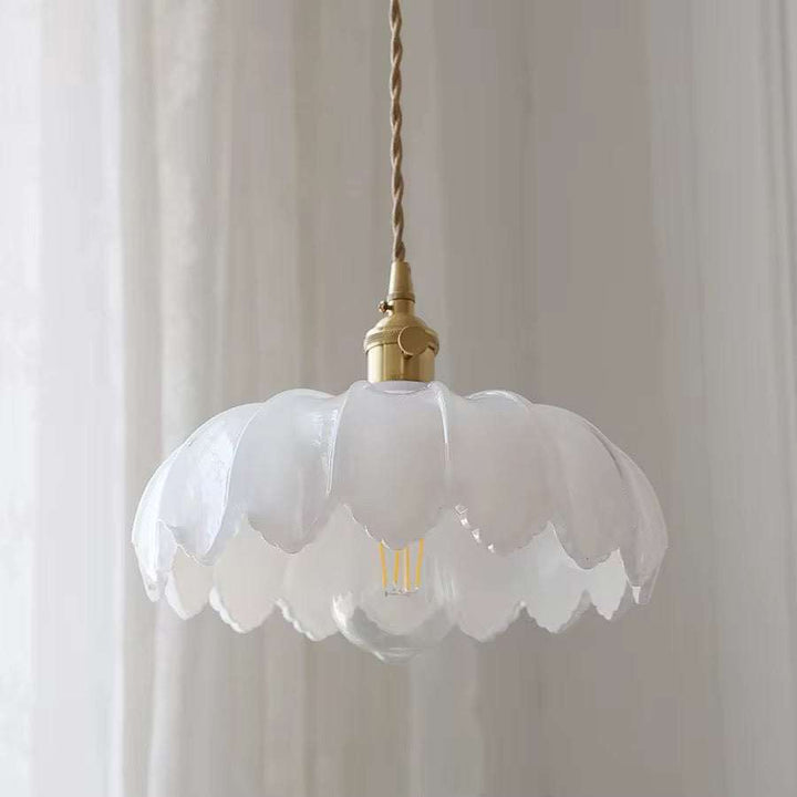 Vintage Glass Petal Pendant