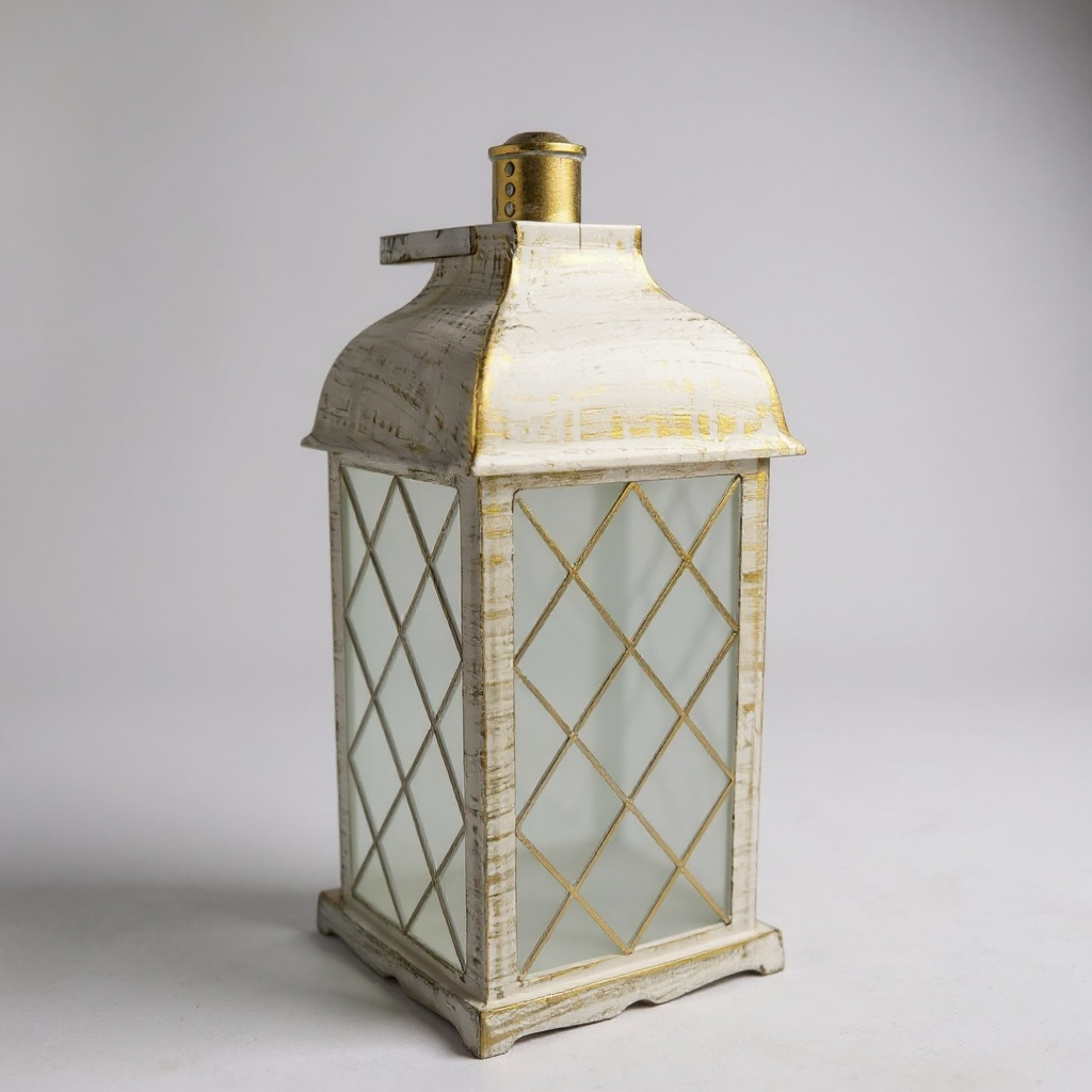 LED Rustic Wooden Lantern