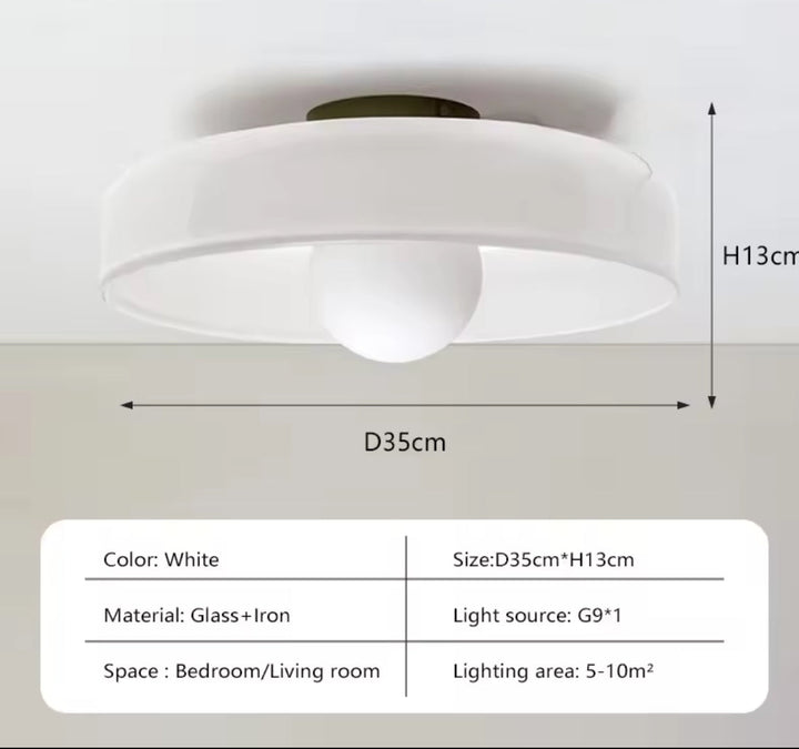 Modern Ceiling Light with Glass Shade