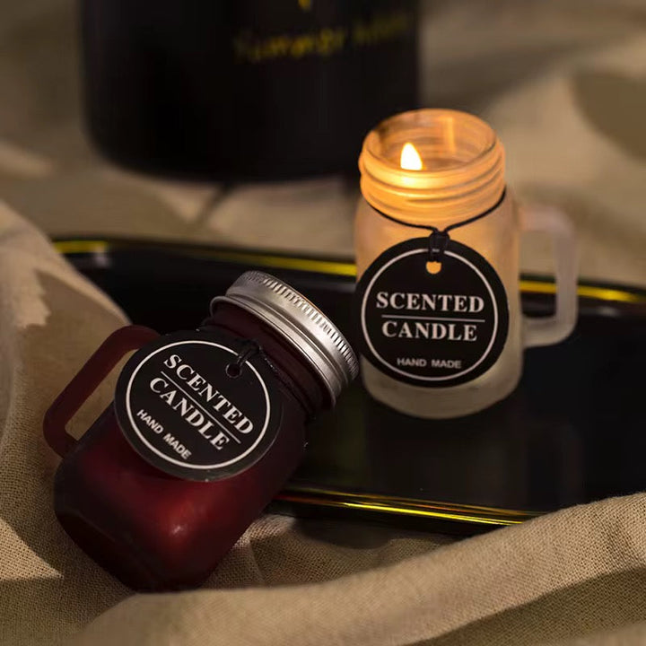 Handmade Scented Candle in Glass Mug set of 2