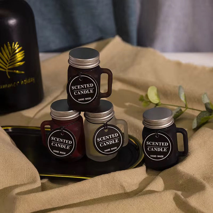 Handmade Scented Candle in Glass Mug set of 2