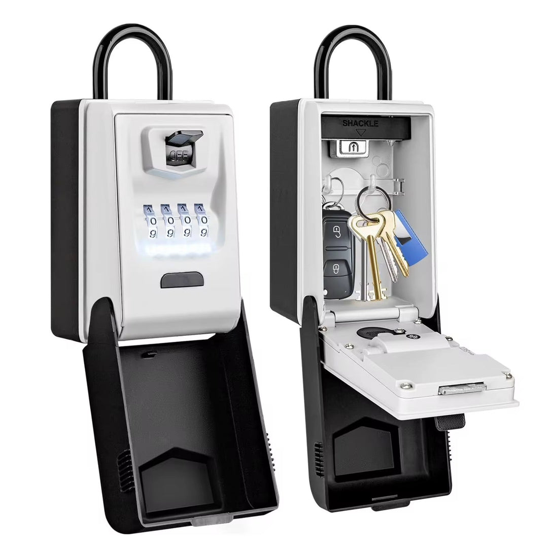 Wall-Mounted Key Lock Box with Combination