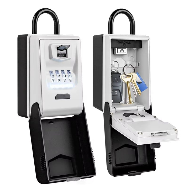 Wall-Mounted Key Lock Box with Combination