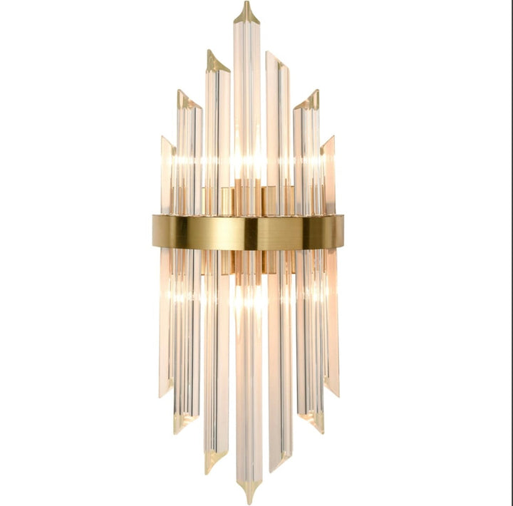 Luxury Crystal Wall Sconce with Gold Finish