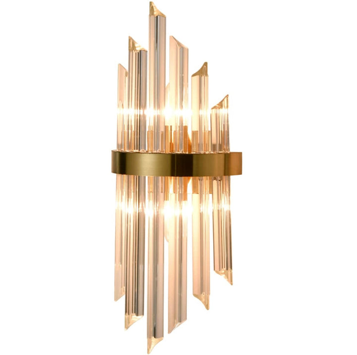 Luxury Crystal Wall Sconce with Gold Finish