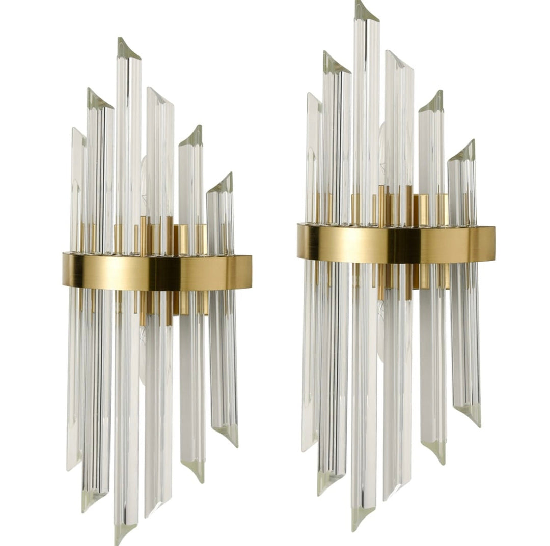 Luxury Crystal Wall Sconce with Gold Finish