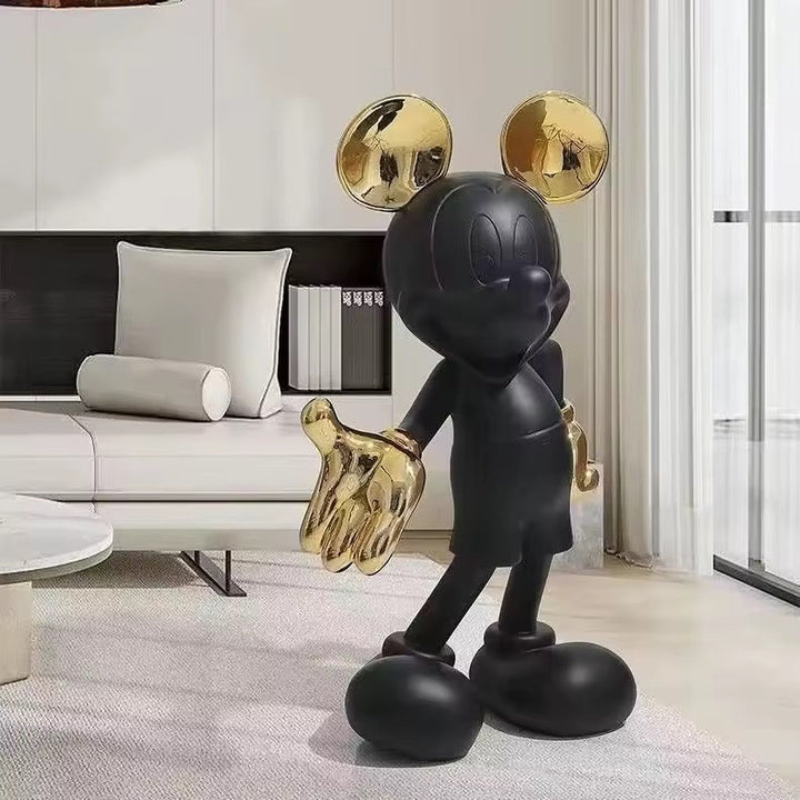 Modern black gold figurines adding bold artistic statement to interiors