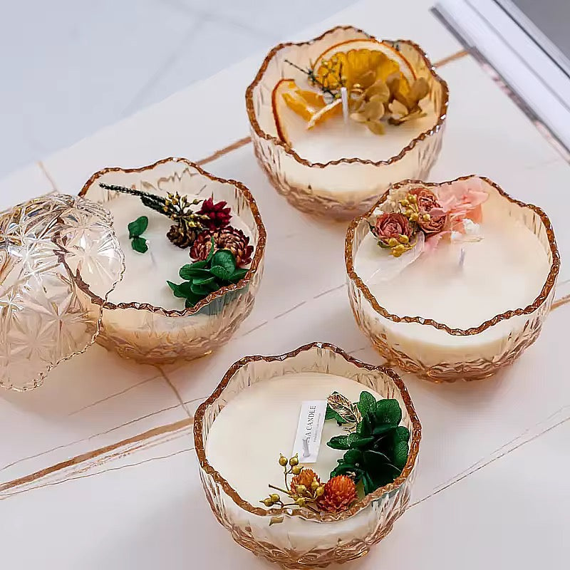 Luxury Scented Candle Gift Set with Glass Jar