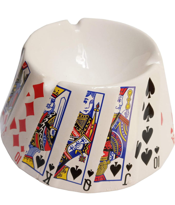 Playing Cards Ceramic Ashtray