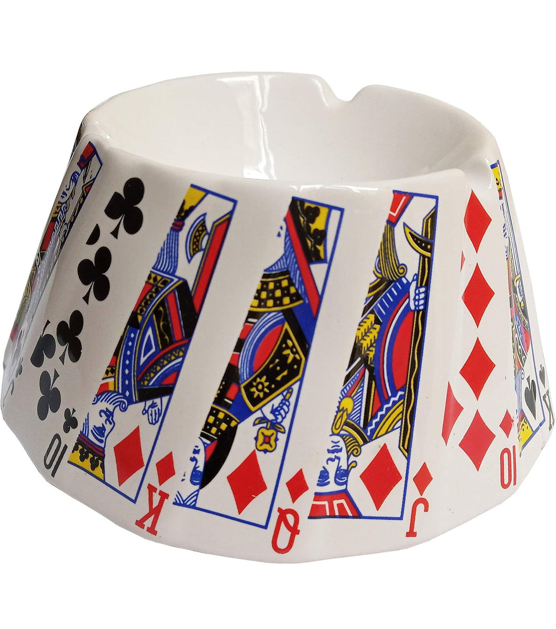 Playing Cards Ceramic Ashtray