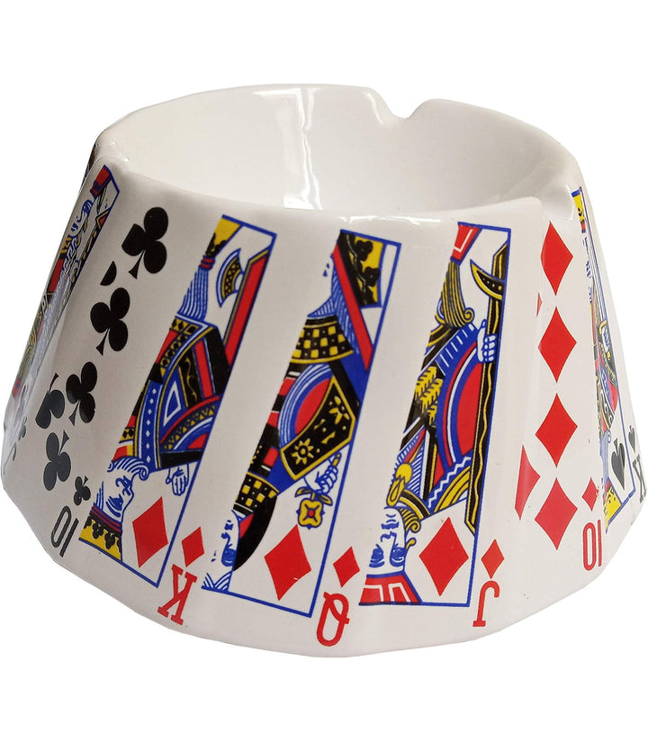 Playing Cards Ceramic Ashtray