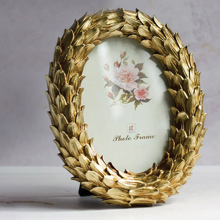 Oval Golden Photo Frame