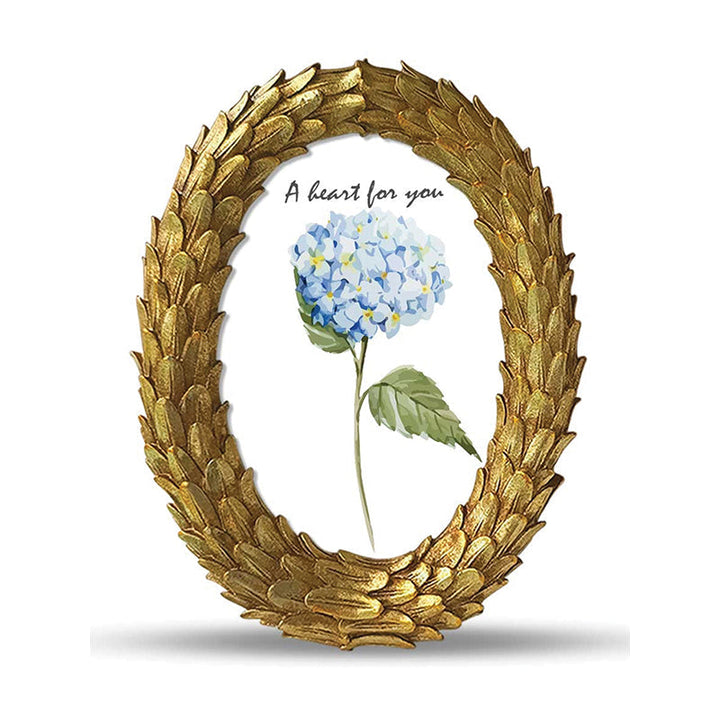Oval Golden Photo Frame