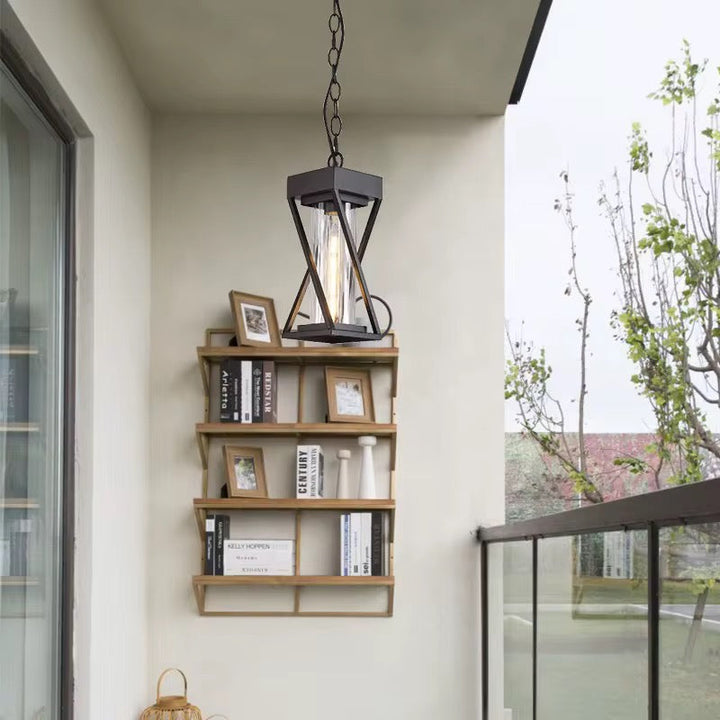 Modern Pendant Light with Geometric X-Frame Design