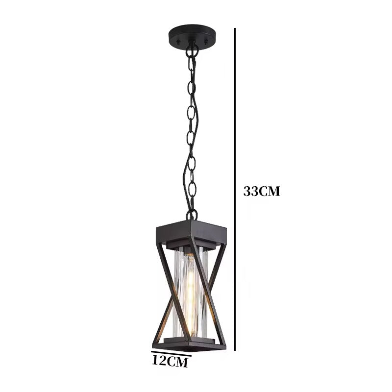 Modern Pendant Light with Geometric X-Frame Design