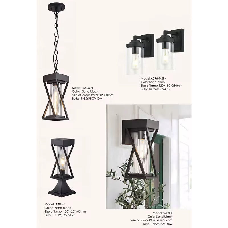 Modern Pendant Light with Geometric X-Frame Design