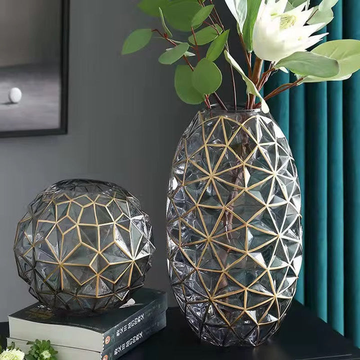 Geometric Glass Vase Set