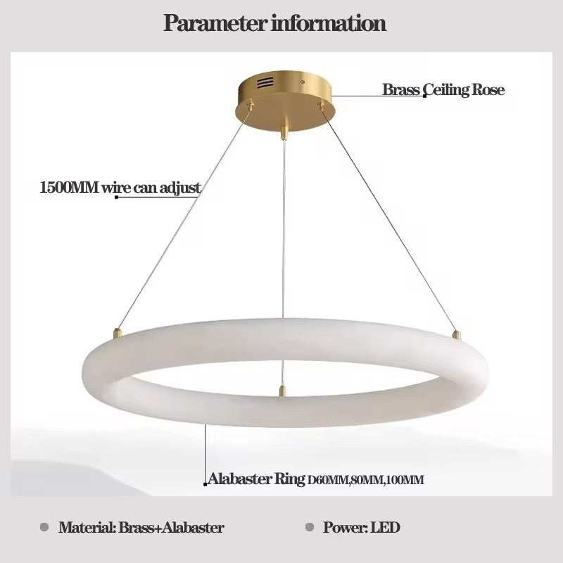 Marble Ring Chandelier