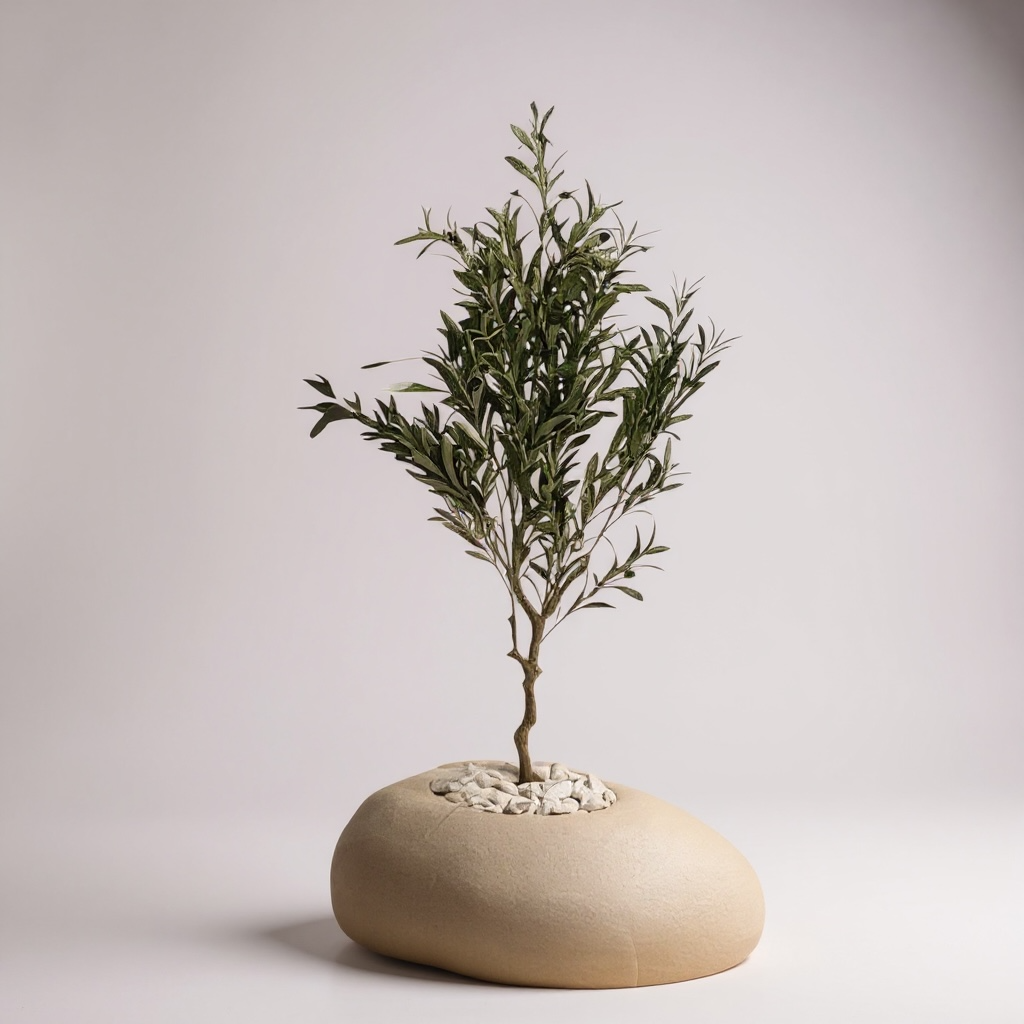 Artificial Olive Tree in Fiberglass Pot