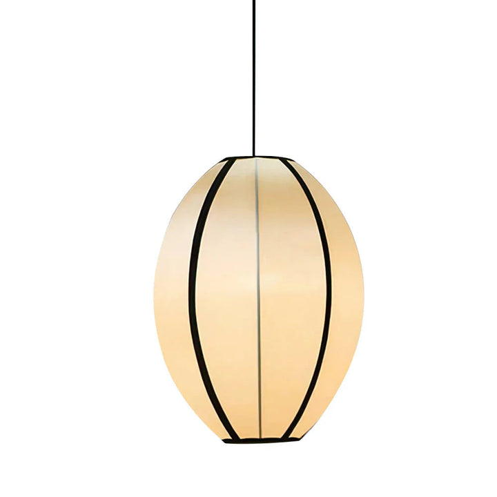 Modern Pendant Light with Oval Fabric Shade