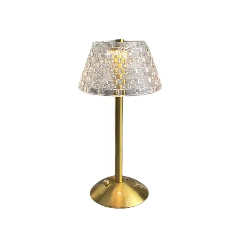 Crystal Shade Gold Table Lamp