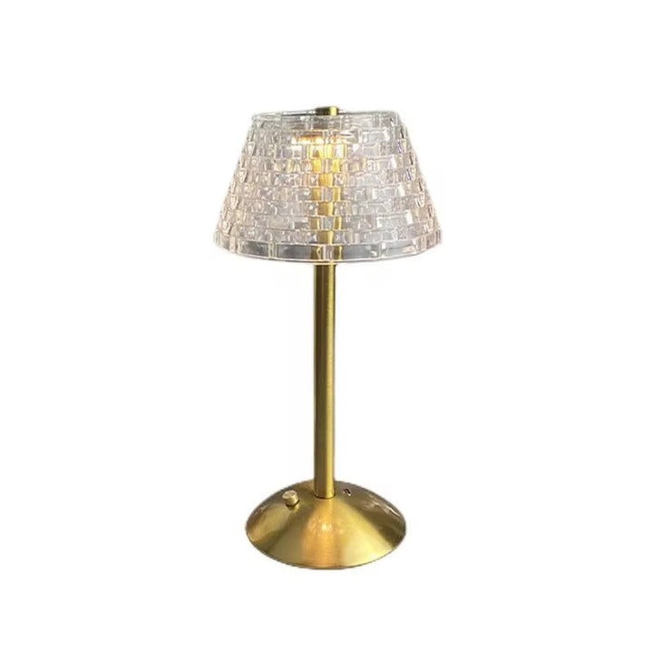 Crystal Shade Gold Table Lamp