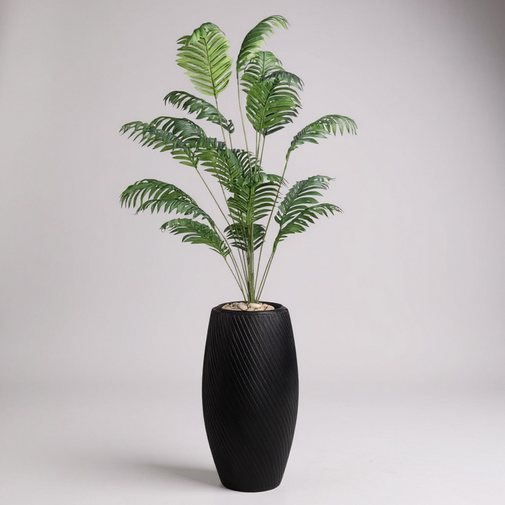 Artificial Palm Tree with Black Decorative Pot