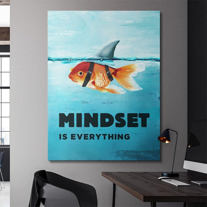 Mindset Motivation Fish Canvas