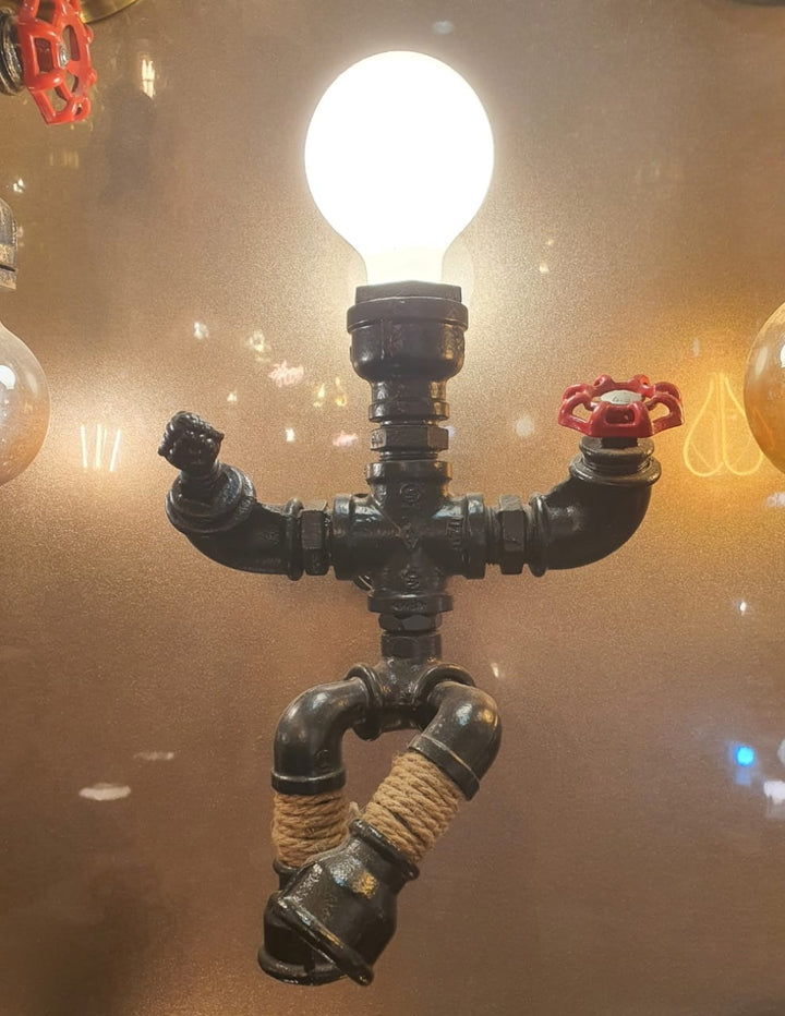 Industrial Pipe Robot Wall Lamp