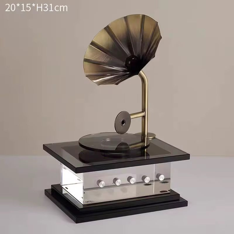 Vintage Gramophone Decorative Sculpture