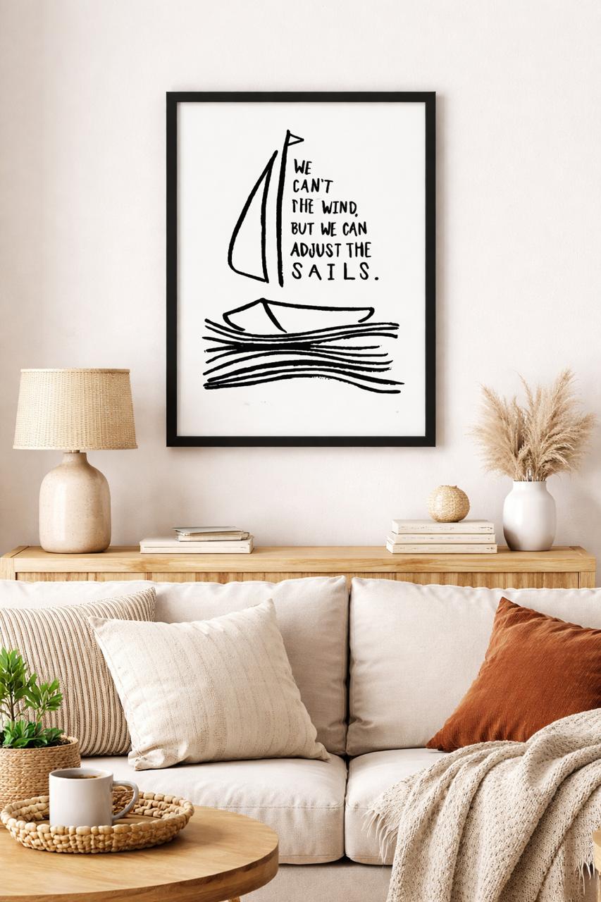 Adjust the Sails Sailboat Quote Canvas