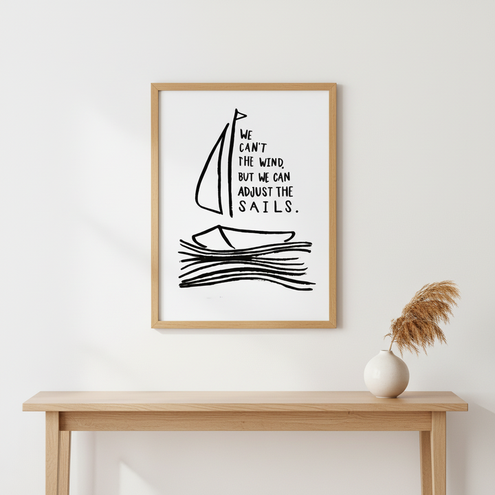 Adjust the Sails Sailboat Quote Canvas