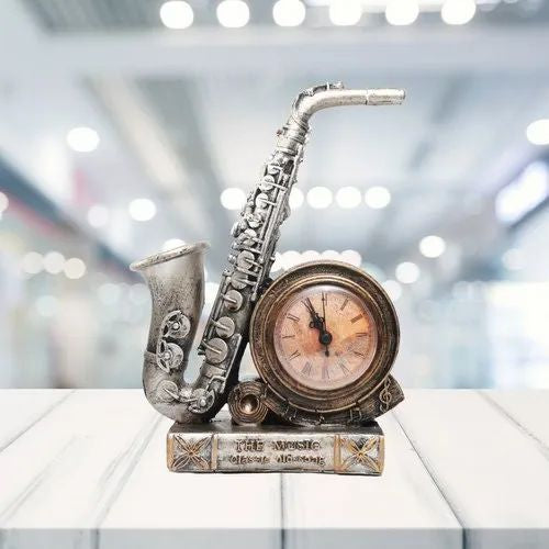 Vintage Saxophone Desk Clock