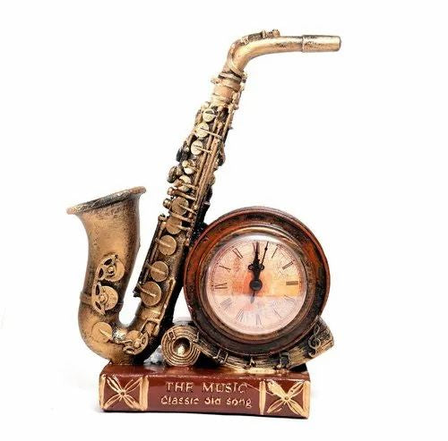 Vintage Saxophone Desk Clock