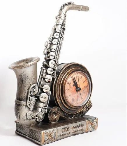 Vintage Saxophone Desk Clock