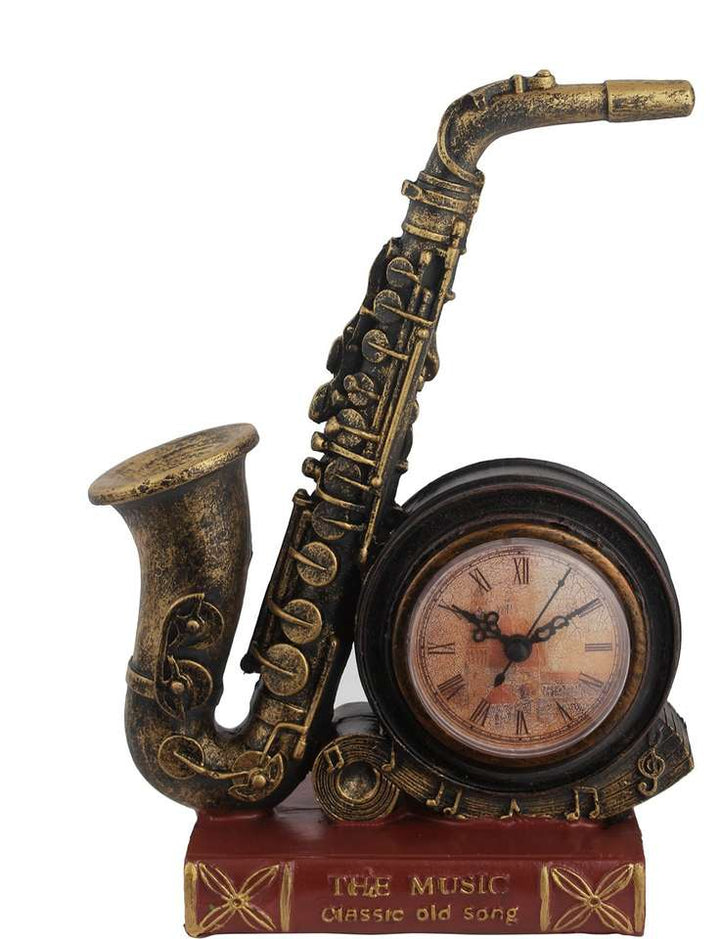 Vintage Saxophone Desk Clock