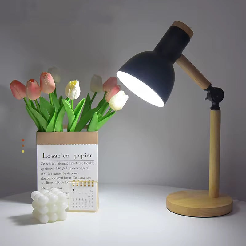 Modern Wood & Metal Table Lamp