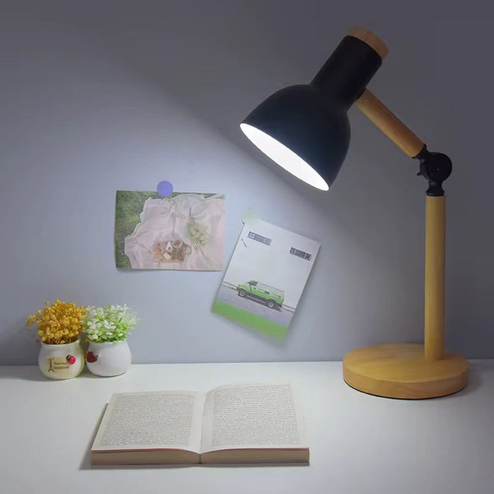 Modern Wood & Metal Table Lamp