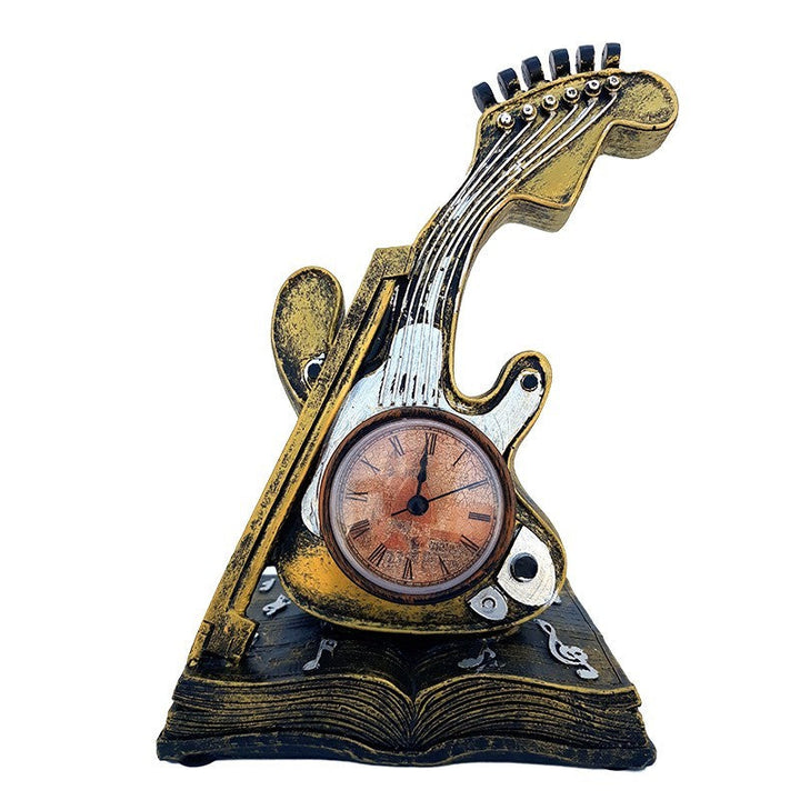 Vintage Guitar Desk Clock