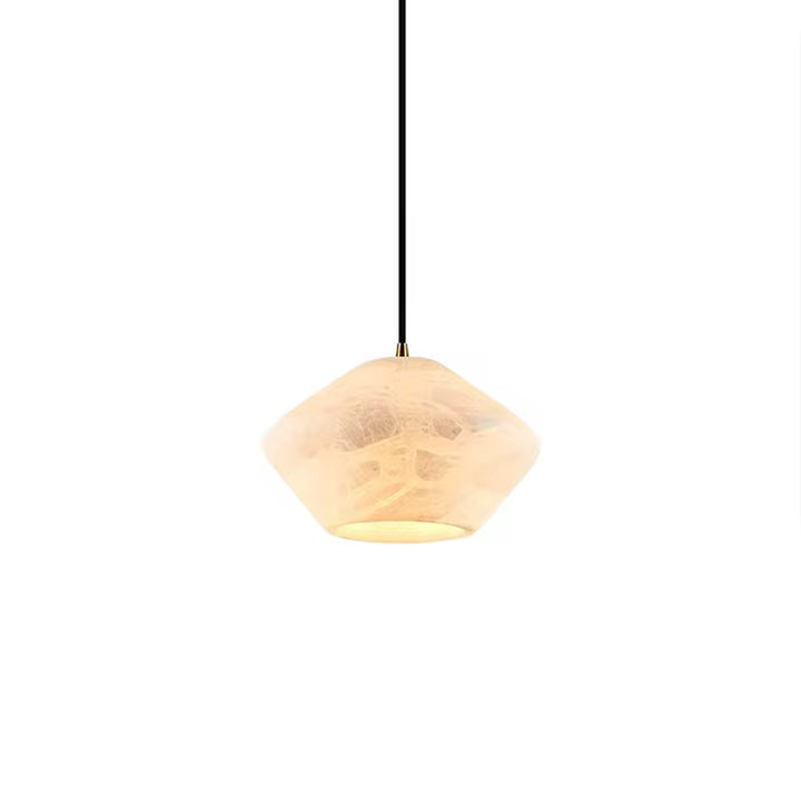 Minimal Artificial Marble Cone Pendant 40 cm
