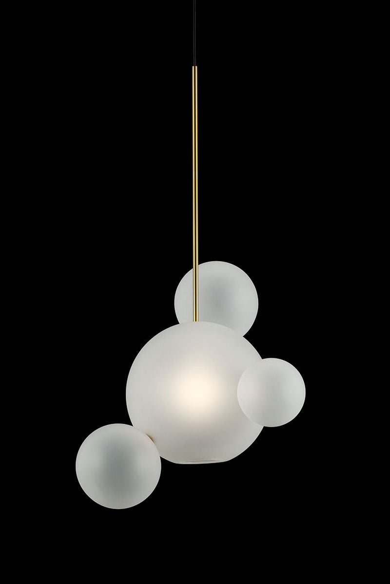 Modern Frosted Glass Globe Pendant Light Cluster