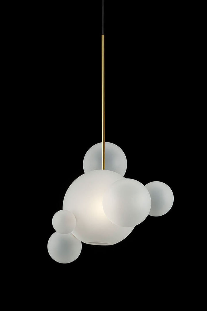 Modern Frosted Glass Globe Pendant Light Cluster