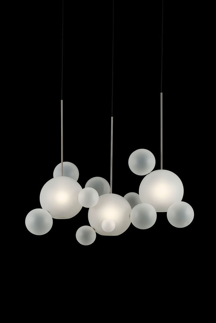 Modern Frosted Glass Globe Pendant Light Cluster