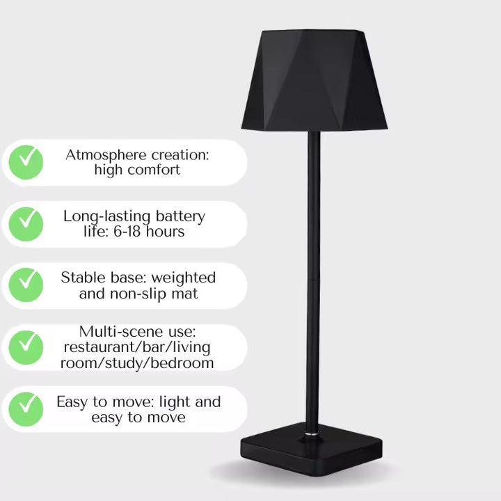 Modern Rechargeable LED Table Lamp - Touch Dimmable with USB-C Charging