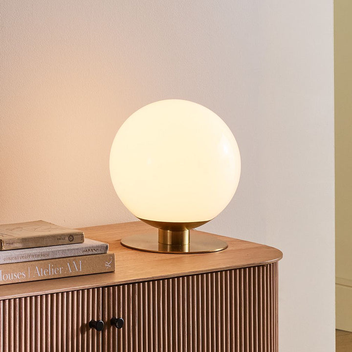 Glass Globe Table Lamp